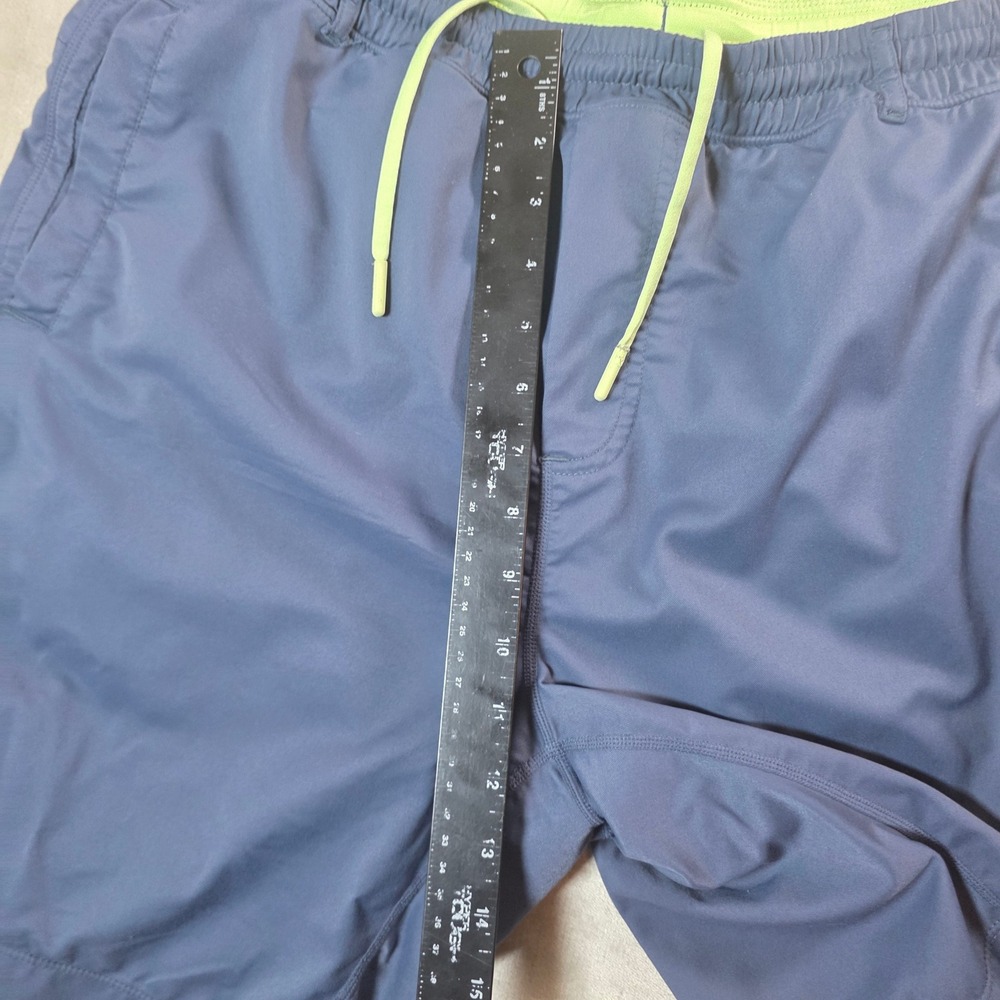 Birddogs Boom Gym Shorts Mens XXL Navy Blue Neon Liner Built-in Girdle Long - Picture 5 of 8
